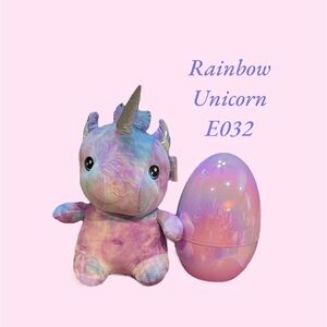 E032 NWT RAINBOW UNICORN HATCHLING
